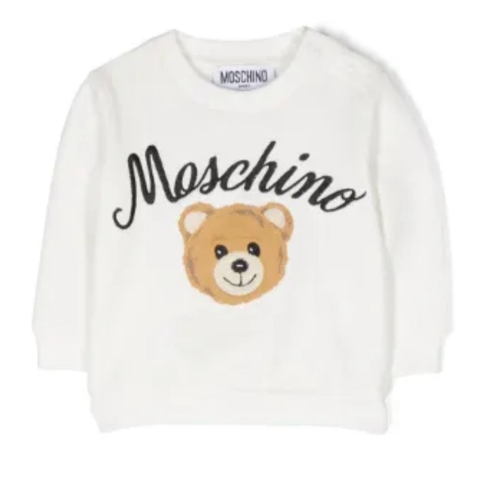 Great condition White Moschino Baby fleece sweatshirt